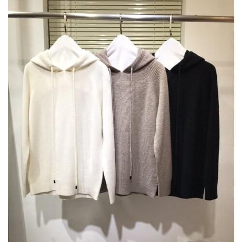 Fashion ladies 2021 new long sleeve sexy casual hooded cashmere sweater 1104