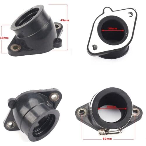 Motorcycle Rubber Adapter Inlet Intake Pipe For KAYO T2 T4 CB250 Dirt Bike Motocross Modified PWK 28 30mm carburetor