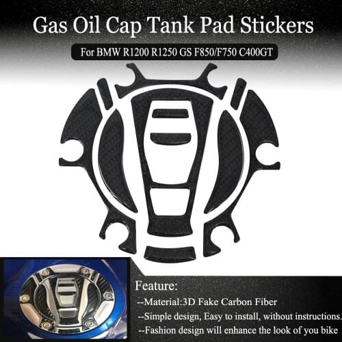 For BMW GS R1200 R1250 R1200GS R1250GS F750GS F850GS C400GT Motorcycle Fuel Tank Pad Decals Stickers Gas Cap Carbon Fiber Cover