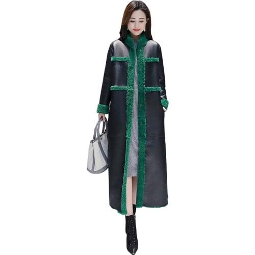 2019 New Fur collar Jacket Female Slim Solid Warm Coat Parka X-Long Jacket Leisure Women Thick Plus Size Parka Outerwear Winter