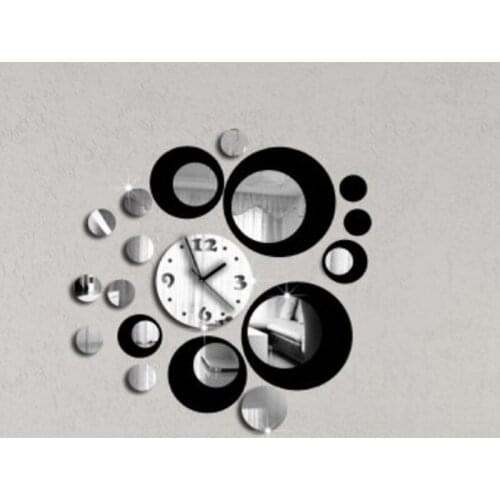 New hot sale quartz acrylic pastoral wall clock modern home decoration luxury mirror clocks crystal watches