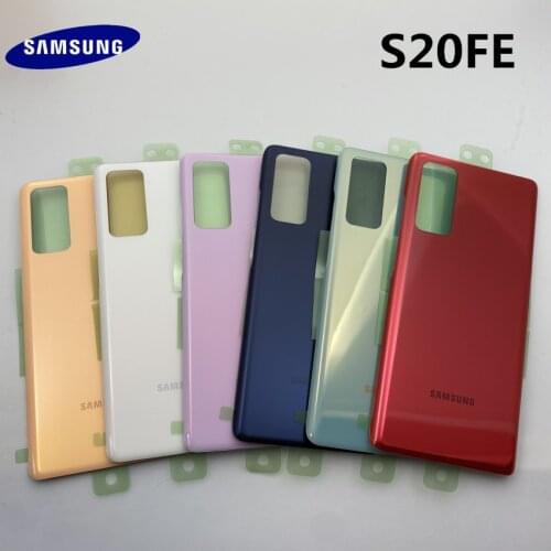 Original Back Glass For SAMSUNG Galaxy S20 FE (Fan Edition) 4G/5G Back Battery Glass Cover Rear Door Housing Case Replacement