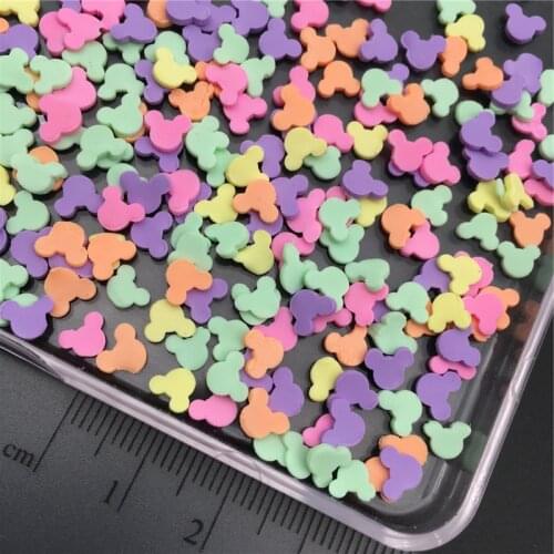 60g Cartoon Mouse Head Polymerclay,Soft Clay Sprinkles For Kids Diy/Craft Diy Making/Nail Art/Scrapbook Decoration/Craft Filler