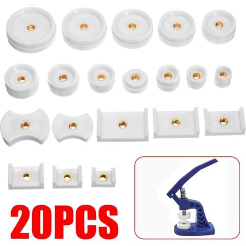 20 pcs Watch Back Press Fitting Dies Repair Kit For Watchmaker Tool Repair Accessories Round Rectangular Watch Back Press Dies