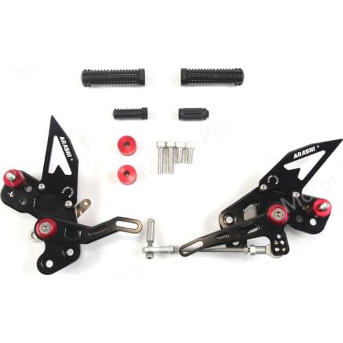 Adjustable Footrests For Kawasaki Z125 Pro 2016 - 2019 Motorcycle Accessories Foot Pegs Rest Rearsets Rear Set Pedal BLACK 17 18