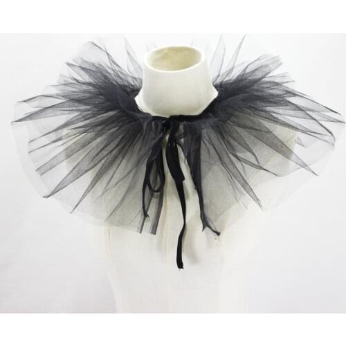 Mesh Fake Collars for Women Pleated Neck Ruff Ties Female Sweater Shirt Detachable Collars Blouse Tops Necklace False Collar