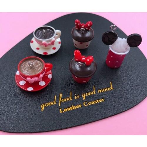 10pcs Resin 3D Cup Charm for Decoration, Earring, Jewelry Accessory Keychain DIY Making