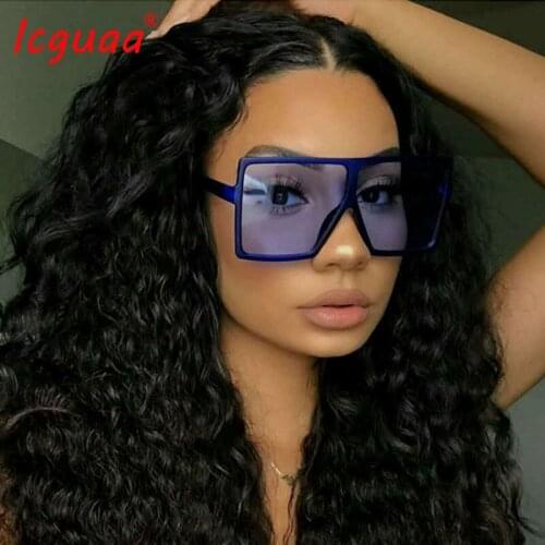 Vintage Oversized Sunglasses Big Frame Gradient Shades Women Square Sun Glasses Big Frame Gradient Shades Travel Eyewear UV400 O