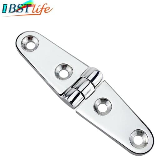 SS 316 marine grade 26*102mm cast Boat Caravan RV Deck Hinge Cupboard Cabinet Drawer Door Strap Butt Hinge Furniture Hardware