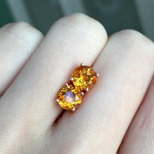 Super simple natural citrine Earrings 925 pure silver price cheap feedback to old customers including certificate package