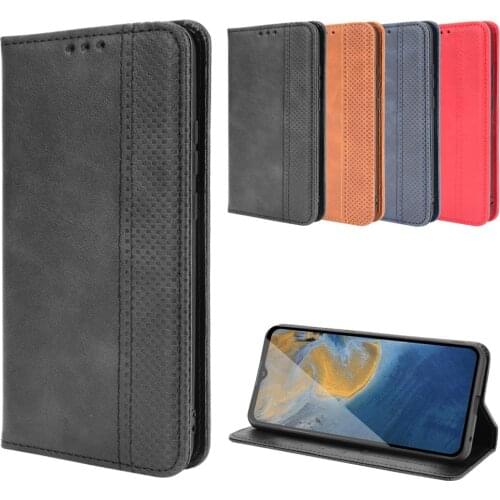 Retro Slim Leather Flip Cover For ZTE Blade A51 Case 6.52" Wallet Card Stand Magnetic Book Cover For ZTE Blade A51 Cases