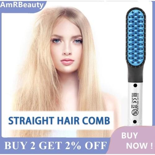 Hair Straightening Irons Beard Grooming Men And Women Multifunctional Hair Straightener Styling Multifunctional Hair Comb Brush