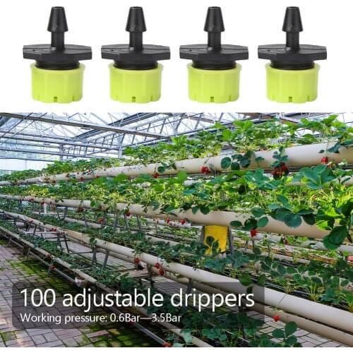 100pcs Garden Orchards Sprinkler Auto Drip Irrigation Watering System Dripper Water Dropper Irrigation Misting Drip Emitter