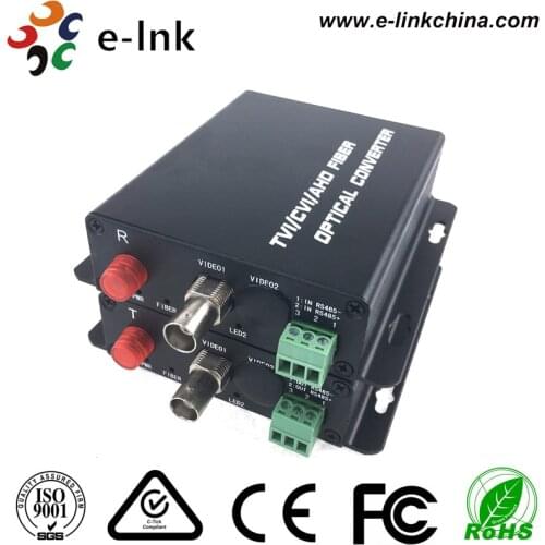 1Ch 720P TVI video to fiber converter with transmitter and receiver with Rs485 data