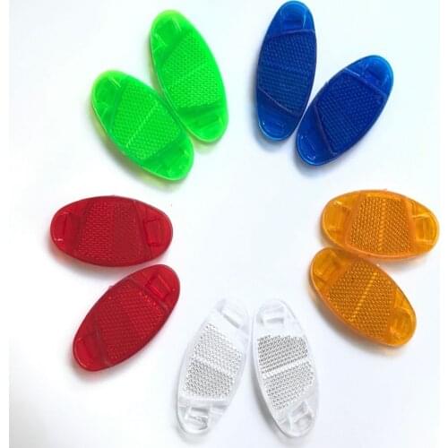 2Pcs Bicycle Bike Spoke Reflector Safety Warning Light Wheel Rim Reflective Mount Night Reflectors Flashing Lights Cycling Light