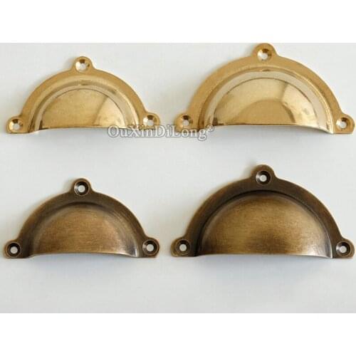 Retro Vintage 20PCS European Antique Brass Shell Handles Cupboard Drawer Cabinet Pulls Furniture Handles and Knobs