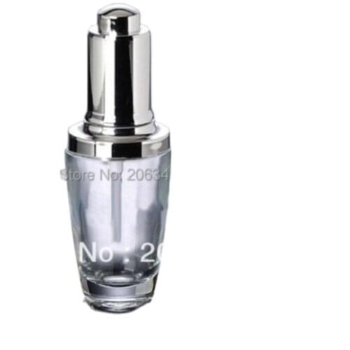 30ML glass bottle with silver press pump dropper or glass bottle or lotion bottle ,serum bottle for Cosmetic Packaging