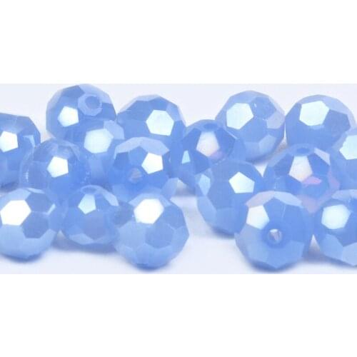 4 6 8mm Austria football Plating Ball Crystal Beads for Jewelry Making Bracelet 30-50pcs/lot DIY Perles Loose Faceted Glass Bead