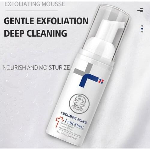 60ml Exfoliating Mousse Peeling Gel Face Scrub Deep Exfoliator Skin Cleaning Care Skin Cream Moisturizing Remove Smooth W6E5