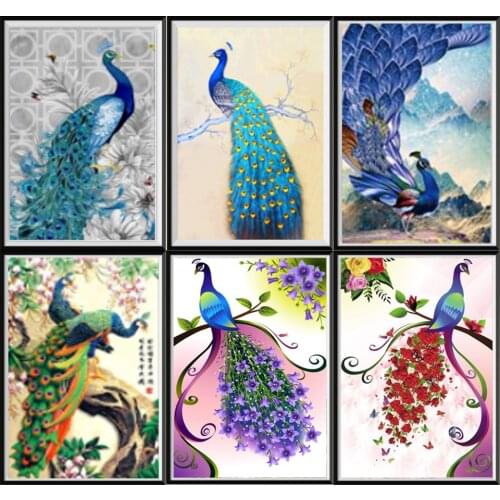 5d Diy Diamond Painting Animal Peacock, Diamond Embroidery, Imitation Cross Stitch Kit, Handmade Gifts, Home Decoration