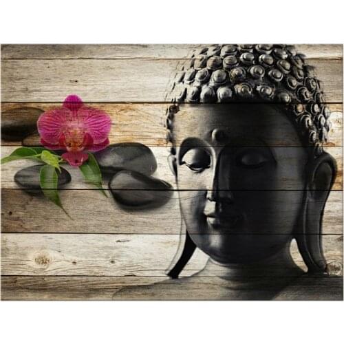 Buddha Canvas Wall Art Well Designed Double Exposure Image Art Peaceful Zen Stone Buddha Unframed Canvas Prints Painting