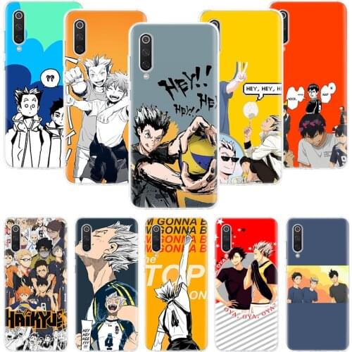 Cute Japan Anime Oya Haikyuu Phone Case For Xiaomi Mi Note 10 11 9 8 10T 9T CC9 A1 A2 A3 5X 6X Pocophone F1 X3 F2 Pro Lite Coque