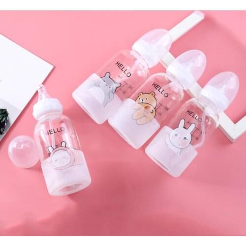 Baby Bottles Crystal Glass Bottle Environmental Health Colorless Transparent Milk Water Drinking Baby Training Bottle