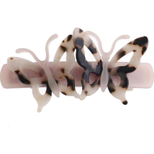 Mi Dairy Brand New Double Butterfly Barrettes Acetic Acid Delicate and lovely Spring Ponytail Clips
