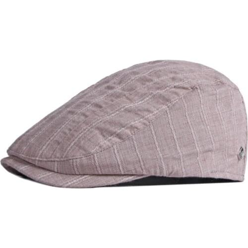 Cotton Spring Summer Joker Solid Color Newsboy Caps Flat Peaked Cap Men and Women Painter Beret Hats 40