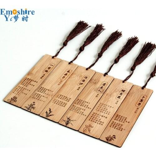 Customized Bamboo Bookmarks Inspirational Factory Direct Supply New Retro Style Gifts Event Gifts Bookmark Book Mark M192