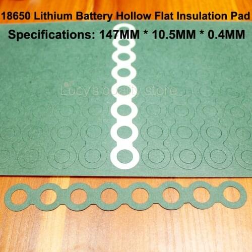 100pcs/lot Lithium-ion Battery Combination Insulating Gasket Meson 8s 18650 Hollow Flat Head Paper Insulation Pad