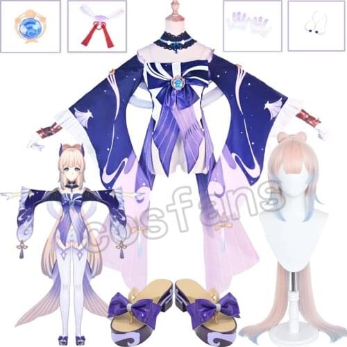 Genshin Impact Kokomi Cosplay Costume Sangonomiya Kokomi Sexy Women Dress Halloween Kokomi Cosplay Wig Genshin Impact Kokomi Cos