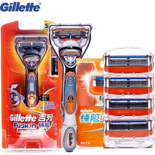 Gillette Electric Safety Razor Fusion Power Shaving Razor Blades Shaving Shaver Blades Razor Blade 1Holder 5blades