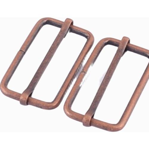 Copper Adjuster buckle Center Bar Buckle 4pcs 39mm Slide Buckle suspender adjustable slide buckle slide adjusters Movable Bar