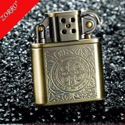 Metal Survival Fire Starter Refill Torch Cigar Pipe Lighter Windproof Kerosene Cool Candle Vintage Lighter Dropship Suppliers