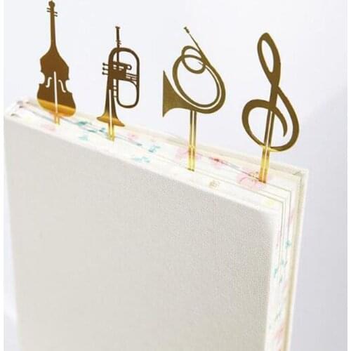 Trendy Western Musical Instruments Creative Metal Music Bookmarks Books Bookmarks Office Learning Stationery Business Gifts