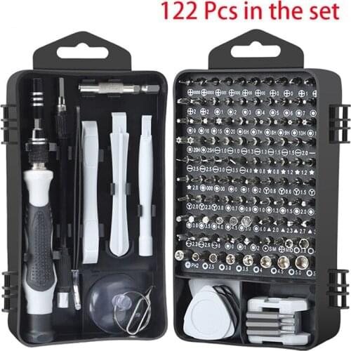 122 In 1 Precision Screwdriver Set Mobile Phone Repair Kit Multifunctional Screwdrivers Magnetic Screw Driver Hand DIY Tool Set
