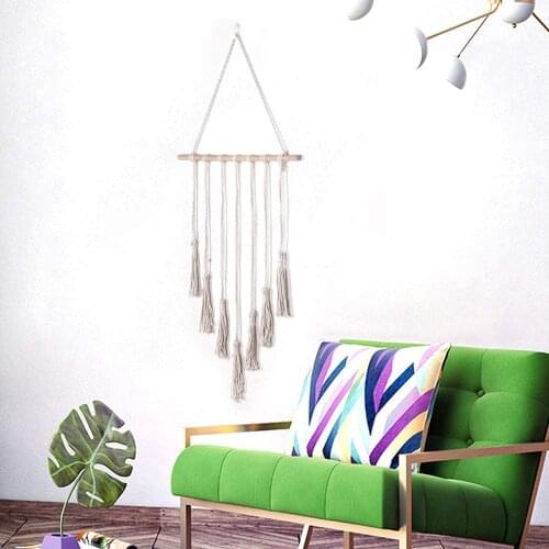 Macrame Wall Hanging, Bohemia Woven Tapestry Hanging Photo Display Holder for Bedroom Living Room Wedding