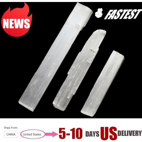 Natural White Selenite Rough Gypsum Sticks Reiki Energy Wand Crystal Quartz Healing Stone Minera Ore Raw Gemstone Jewelry Making