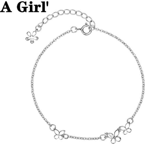 A Girl' New Bracelets&Bangle For Women Girls Simple Charms Butterflly Wrist Accessories Multilayer Metal Wristbands Gift