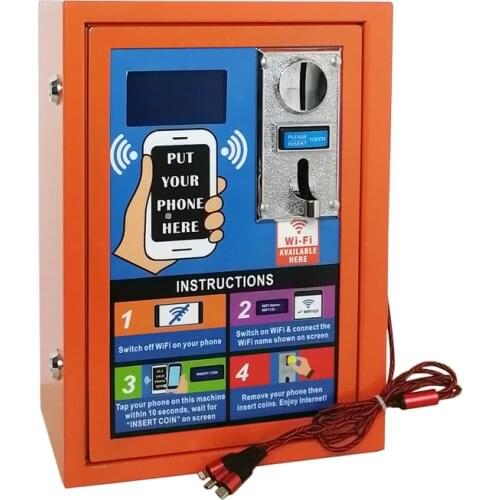 New Product Ideas 2021 WiFi Service And Charge 2-in-1 Features Coin Payment Form Maquinas WiFi Black Vending Machine