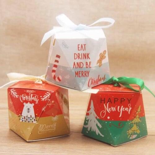 New design 20PCS 6*5.5*5.5cm multi color Diamond-shaped candy box european-style wedding candy&chocolate box Christmas gift box