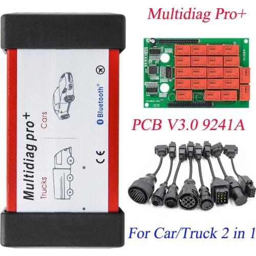 OBD2 Multidiag Pro+ With OBDII Bluetooth Double Board Pro Plus Bluetooth 2016R1 2017.R1 Free Keygen 9421A Full Car/Truck Cables