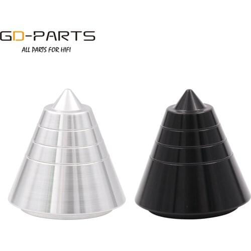 Machined Solid Aluminum Spike Cone Feet Stand Damper For Hifi Turntable Speaker CD AMP 30x31mm 39x31mm 44x31mm M6 M8 Bolt