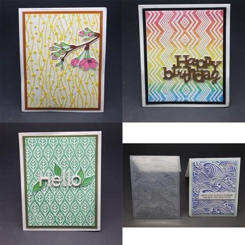 AZSG New Arrival 3D Cute Bird Leaves Embossing Plates Design DIY Paper Cutting Dies Scrapbooking Plastic Embossing Folder