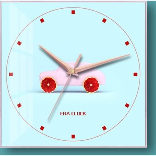 Luxury Square Design Wall Clock Metal Relogio De Parede Cheap Wall Clocks Logos Best Gift photo frane Wall clock