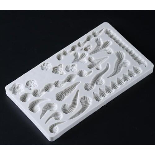 Silicone Mold Cake tools Floral pattern embossment decorating Fondant Cake Mold Handmade Chocolate Silica gel Mold F070404