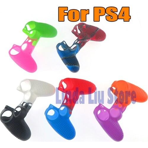 50pcs Silicone Cover Skin for PlayStation 4 PS4 Pro Slim Controller Case and Thumb Grips Caps for PlayStation 4 Game Accessories
