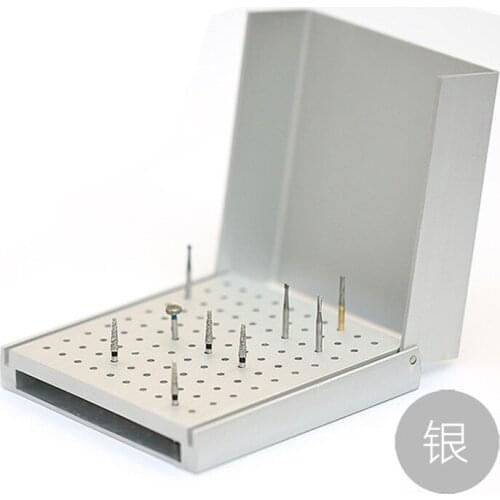 1Pcs Dental 80 hole cleaning stand Autoclave Sterilizer holder box For high/low speed dental burs drills