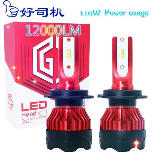 Free Delivery Haosj H7 Bombilla LED H4 LED De La Linterna 9005/HB3 9006/HB4 h8 h1 h3 h11 h4 h7 Del Coche 12V 12000lm 110W